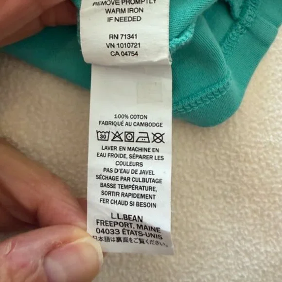 L.L. Bean Women's Teal Turtleneck Sweater 100% cotton Size L Capsule basic - Picture 6 of 8